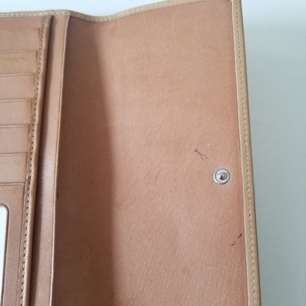Vintage Coach Legacy Leather Tri-Fold Wallet Signature C Lining - Picture 7 of 16